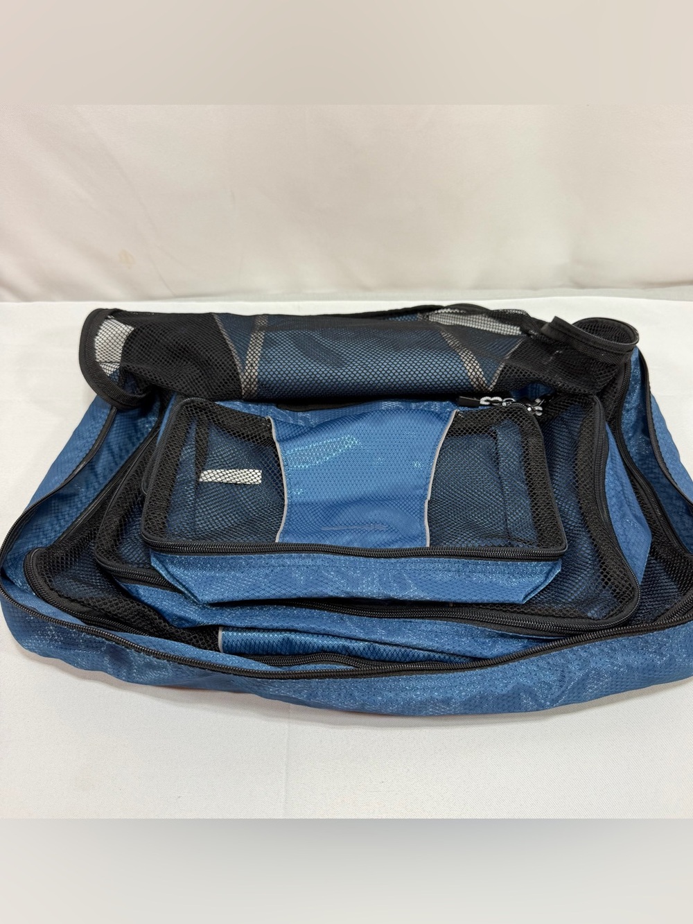 eBags Packing Cubes Luggage Organizer Bags Blue Mesh Set for Travel 5 pc